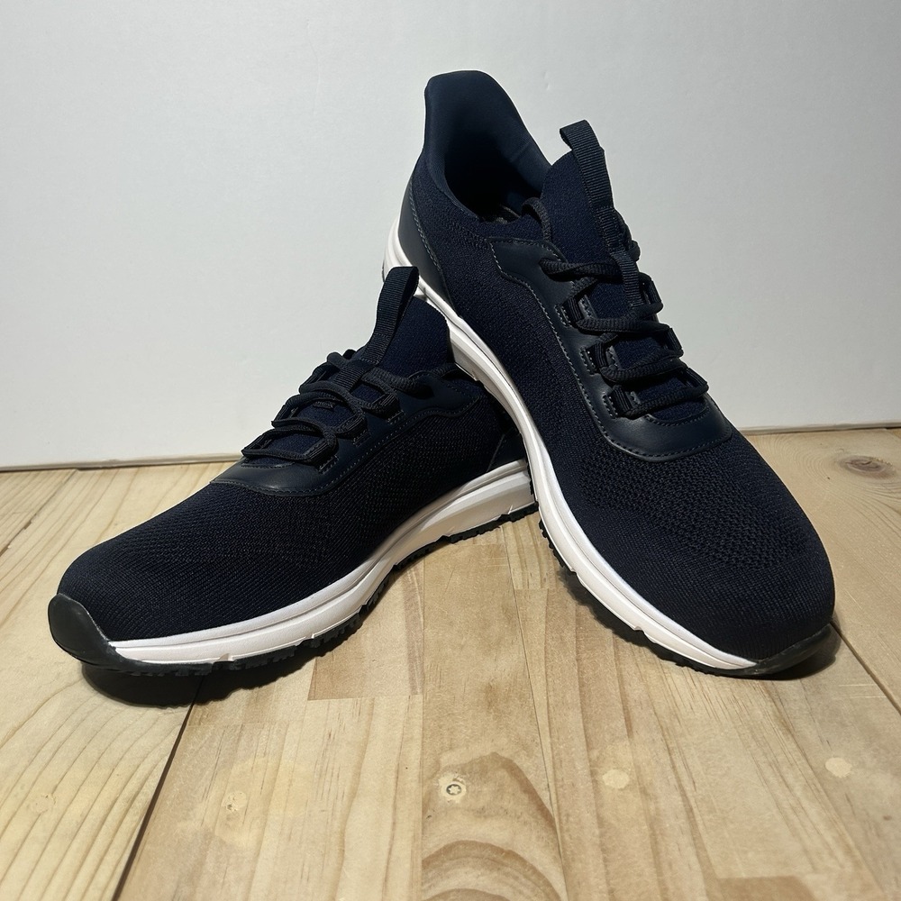 Men's Sz 12 Hands Free Non Slip Work Shoes Restaurant Slip on Sneakers, Blue